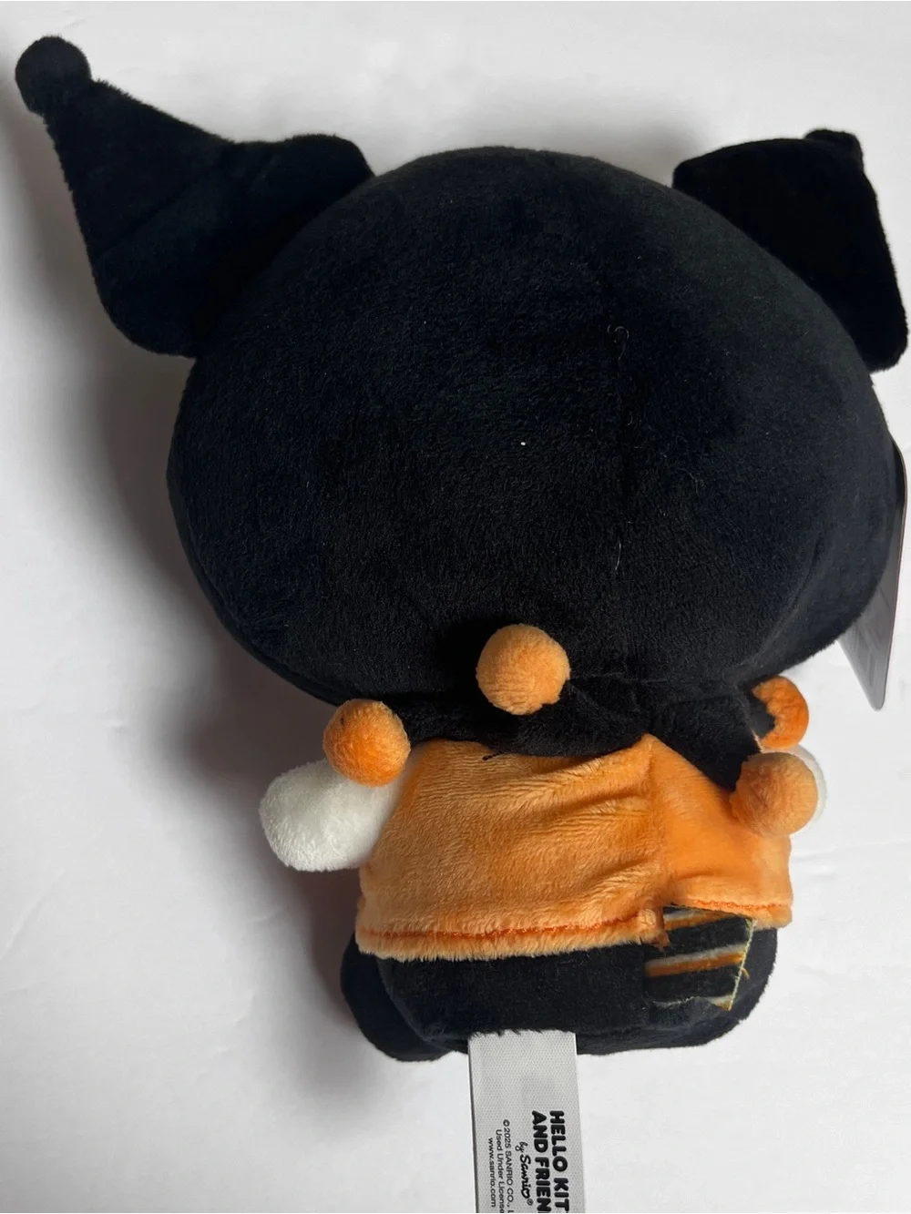 Hello Kitty Sanrio Kuromi Plush - Black, White & Orange Halloween Outfit